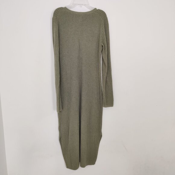 GAP Maternity Women's Dress Size M Olive Knit Ribbed Cotton Stretch Comfy Casual - Picture 5 of 10